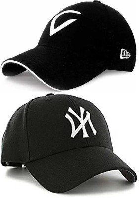 Rozti Embroidered, Self Design, Solid Sports/Regular Cap Cap(Pack of 2)