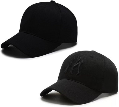 CLASSYMESSI Solid, Self Design Sports/Regular Cap Cap(Pack of 2)