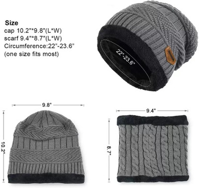 AADI M Beanie Cap(Pack of 2)