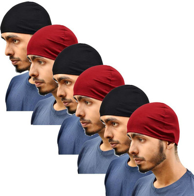 Motus Solid Skull Cap Cap(Pack of 6)