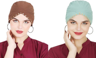 EnviUs Self Design Skull Cap Cap(Pack of 2)