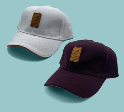 ALAMOS Printed, Self Design, Solid Sports/Regular Cap Cap(Pack of 2)