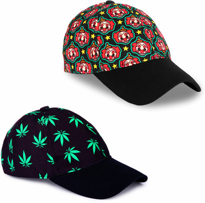 Knotyy Printed Snapback Cap Cap(Pack of 2)