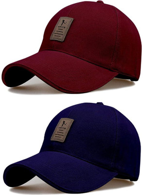 Hench Self Design Sports/Regular Cap Cap(Pack of 2)