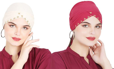 EnviUs Self Design Skull Cap Cap(Pack of 2)
