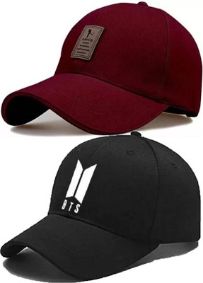 HMOGOVON Embroidered, Self Design Sports/Regular Cap Cap(Pack of 2)