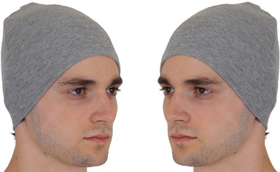 Atabz Solid Skull Cap Cap(Pack of 2)