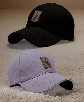 FD FLORIDA Solid, Self Design Sports/Regular Cap Cap(Pack of 2)
