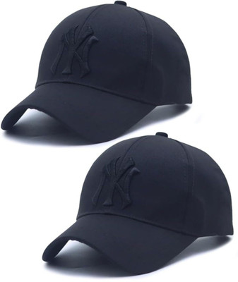 ILLEARION Solid, Self Design, Embroidered Sports/Regular Cap Cap(Pack of 2)