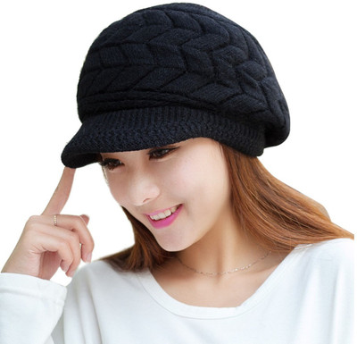 Frackson Solid, Self Design Beanie Cap