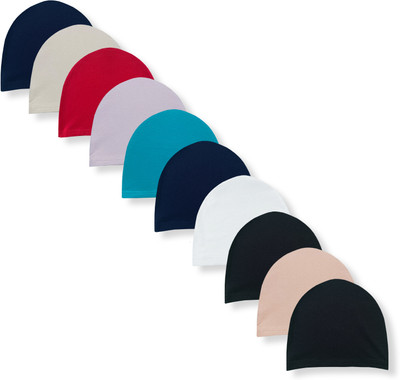 YUV Solid Skull Cap Cap(Pack of 10)