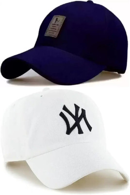 M John's Embroidered, Solid, Self Design Sports/Regular Cap Cap(Pack of 2)