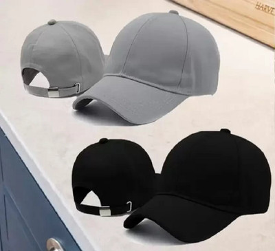 M John's Solid, Self Design Sports/Regular Cap Cap(Pack of 2)