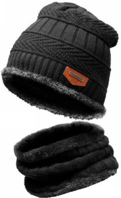 TQLOQZ Solid Beanie Cap