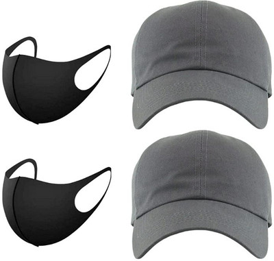 CLASSYMESSI Solid Sports/Regular Cap Cap(Pack of 2)