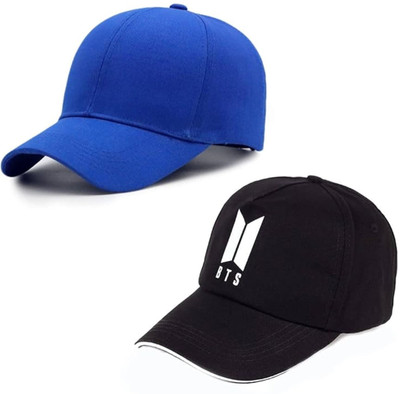 selloria Solid, Self Design, Embroidered Sports/Regular Cap Cap(Pack of 2)