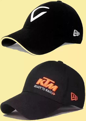Fizox Embroidered, Solid, Self Design, Applique Sports/Regular Cap Cap(Pack of 2)