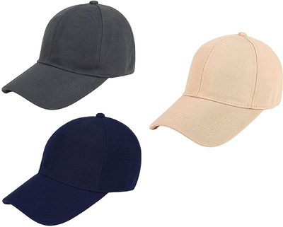 INFISPACE Solid Sports/Regular Cap Cap(Pack of 3)