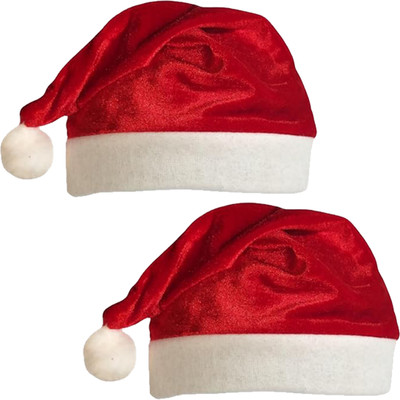 PaMeG Solid Santa Cap Cap(Pack of 2)