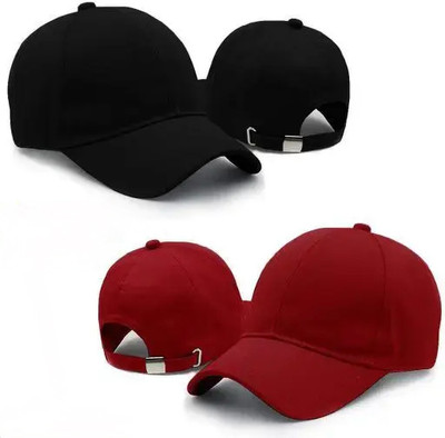 MAHADEV SELECTION Solid Sports/Regular Cap Cap(Pack of 2)