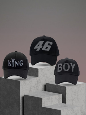 Evanden Self Design, Solid, Printed Sports/Regular Cap Cap(Pack of 3)