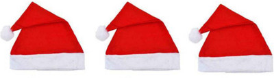 ME&YOU Solid Santa Cap Cap(Pack of 3)