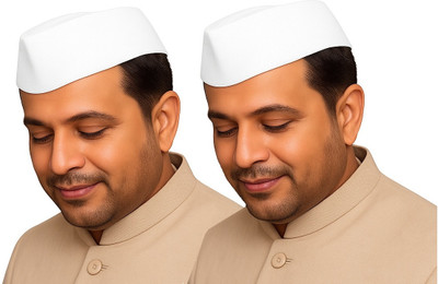 FQZILON Solid Skull Cap Cap(Pack of 2)