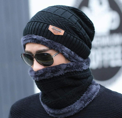 GOOD FRIENDS Woven Beanie Cap(Pack of 2)