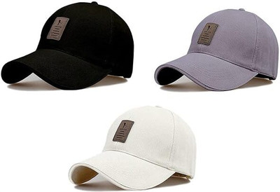 Dcmr Self Design, Solid, Striped Sports/Regular Cap Cap(Pack of 3)