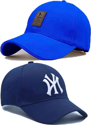 ILLEARION Solid, Self Design, Embroidered Sports/Regular Cap Cap(Pack of 2)