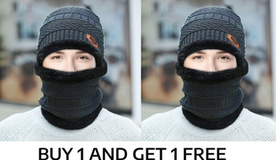 FASHLOOK Beanie Cap(Pack of 2)