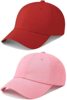 cap world Striped, Solid, Self Design Sports/Regular Cap Cap(Pack of 2)