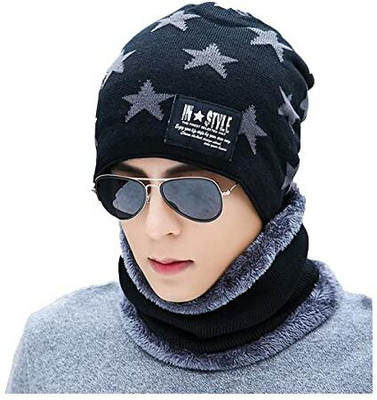 CITY BRAND Self Design Beanie Cap