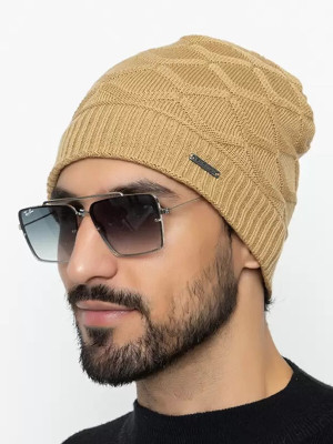 SKMP CREATION Self Design Beanie Cap