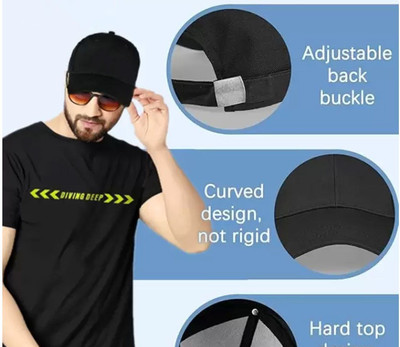 ILLEARION Solid, Self Design Sports/Regular Cap Cap(Pack of 4)