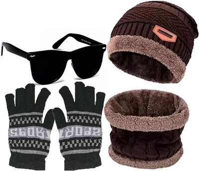 FLEXCY Beanie Cap(Pack of 3)