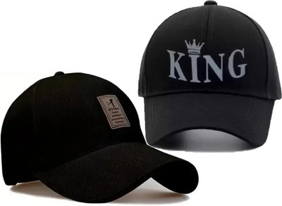 cap world Embroidered, Self Design, Striped, Solid Sports/Regular Cap Cap(Pack of 2)
