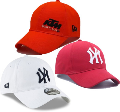 CLASSYMESSI Solid, Self Design, Embroidered Sports/Regular Cap Cap(Pack of 3)
