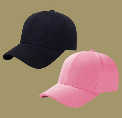 HOZIE Self Design, Solid Sports/Regular Cap Cap(Pack of 2)