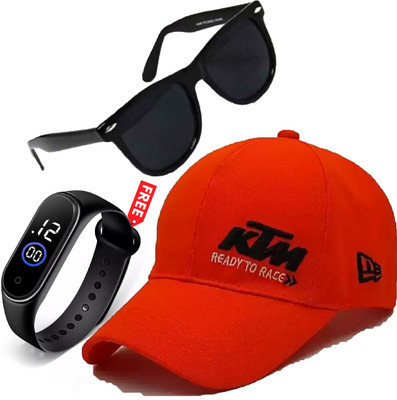 Florida Solid, Self Design Sports/Regular Cap Cap(Pack of 3)