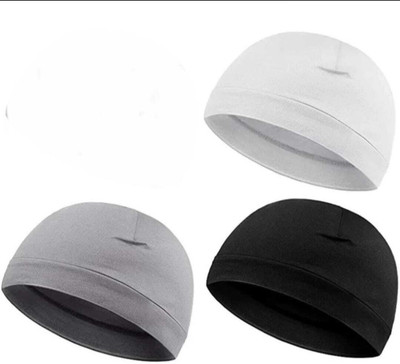 Maa Hosiery Solid Skull Cap Cap(Pack of 3)