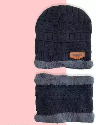Trustizen Solid Beanie Cap(Pack of 2)