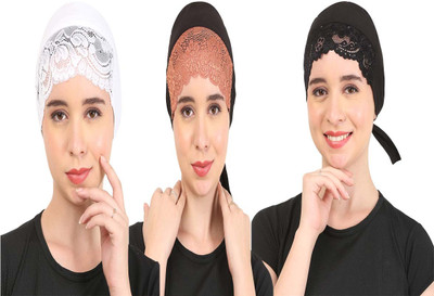 EnviUs Solid Skull Cap Cap(Pack of 3)