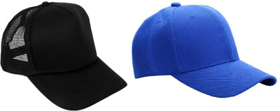 Evanden Solid Trucker Cap Cap(Pack of 2)