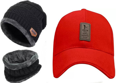 Nk tip top Solid Beanie Cap(Pack of 3)