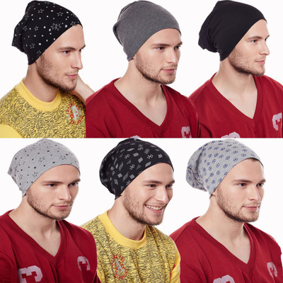 MACK JONNEY Solid Beanie Cap(Pack of 6)