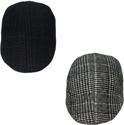 C Classic Checkered Sports/Regular Cap Cap(Pack of 2)