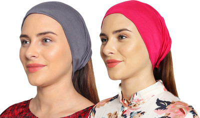MONATI Solid Skull Cap Cap(Pack of 2)