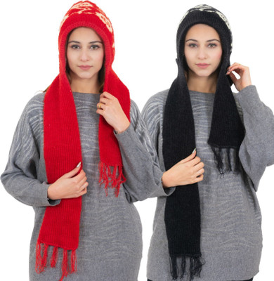 AMOLDO Printed Beanie Cap(Pack of 2)