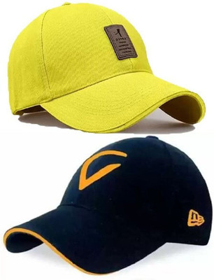 ILLEARION Solid, Self Design, Embroidered Sports/Regular Cap Cap(Pack of 2)